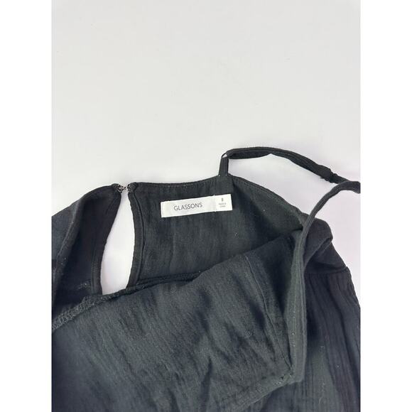 glassons black babydoll guaze dress - size 8 - Picture 4 of 5